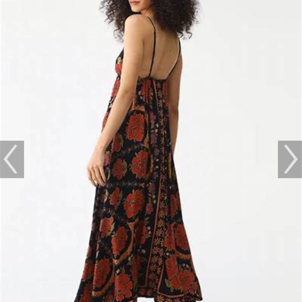 FARM Rio Black and Orange Floral Maxi Dress - Picture 5 of 5